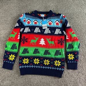 Aldis Christmas Sweater Mens S Blue 2023 Limited Fair Isle Acrylic Pullover NEW